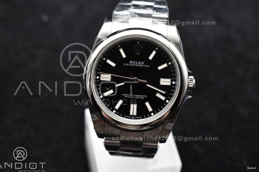 124300 Steel Edition Black 1:1 A3230 41mm 904L Best DIWF Oyster Perpetual Dial 0224